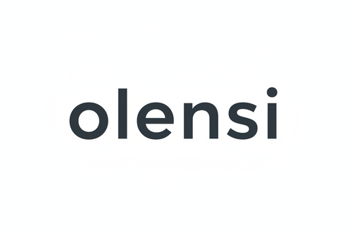 Minimalistisches, modernes Wordmark-Logo für einen General Store namens „olensi“.
Klare, serifenlose Schrift, clean und zeitlos.
Dezentes, professionelles Design ohne auffällige Elemente.
Farbpalette: Schwarz oder sehr dunkles Grau auf weißem Hintergrund.
Vertrauenswürdig, modern, international, hochwertig.
Kein Symbol, kein Icon – Fokus auf Typografie.